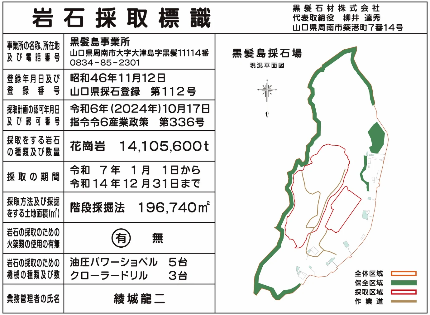岩石採取標識(太刀浦)